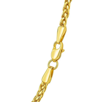 14k Yellow Gold Lite Diamond Cut Round Franco Chain (2.70 mm)