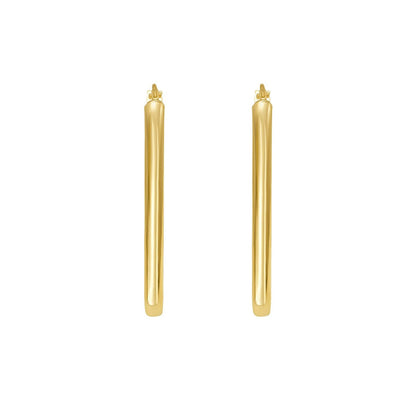 14K Yellow Gold V Hoop Earrings
