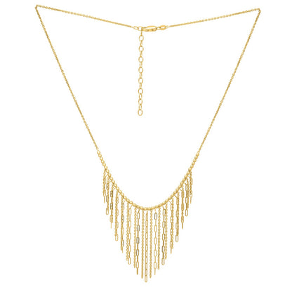 Graduated Fringe Necklace in 14K Yellow Gold