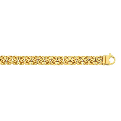 14k Yellow Gold Byzantine Motif Chain Necklace