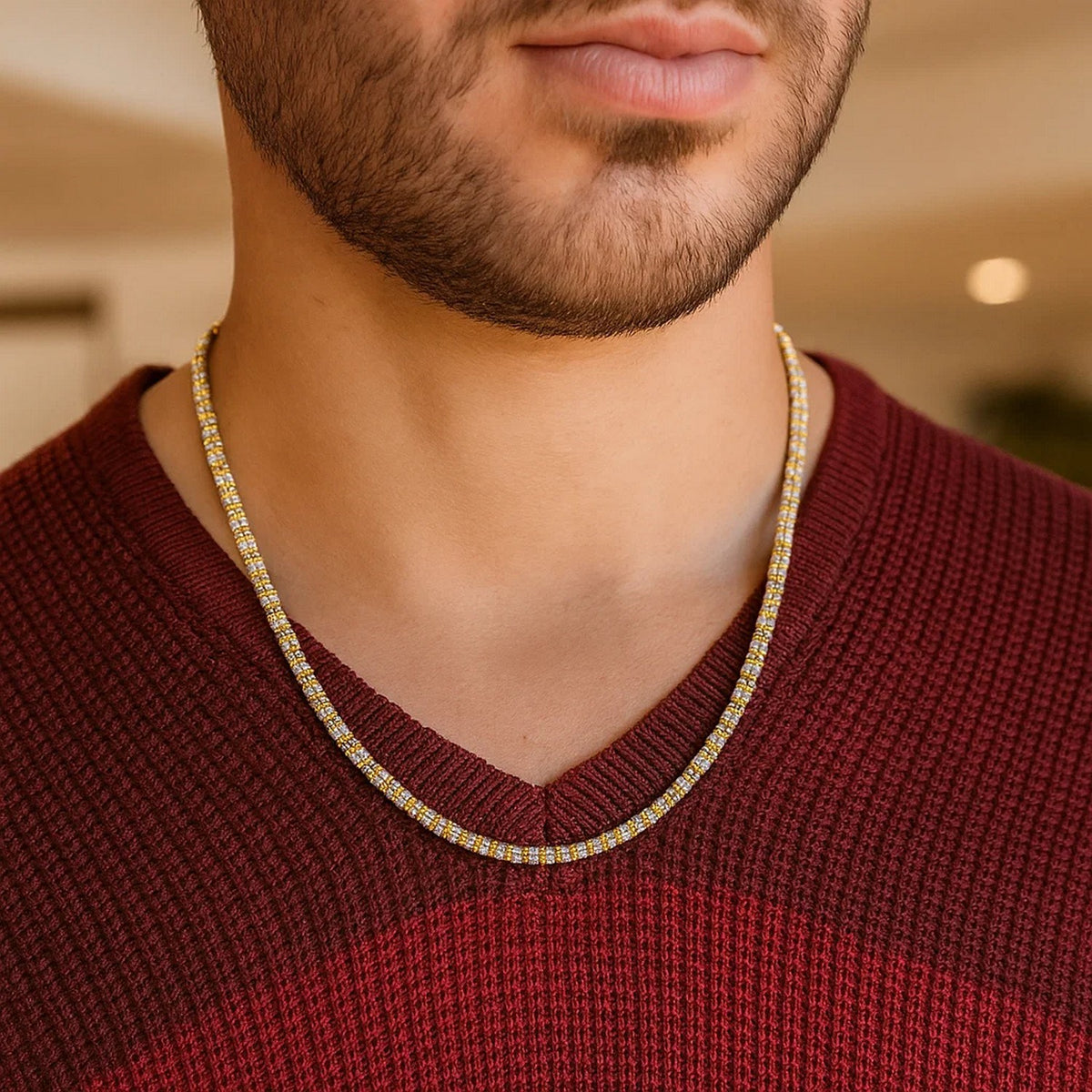Ice Barrel Chain in 14k