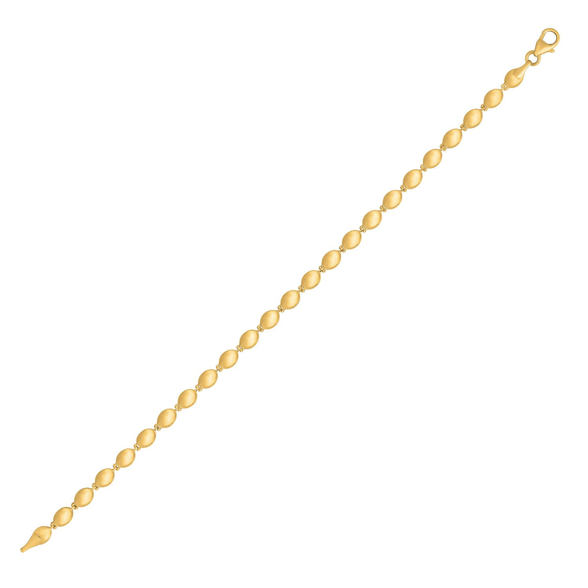 14K Yellow Gold Pebble Bead Chain (4.00 mm)