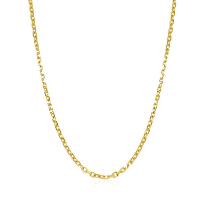 18k Diamond Cut Cable Link Chain