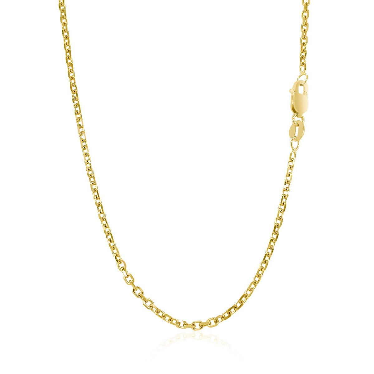 18k Diamond Cut Cable Link Chain