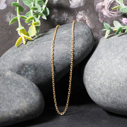 18k Diamond Cut Cable Link Chain