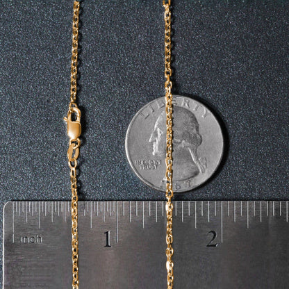 18k Diamond Cut Cable Link Chain