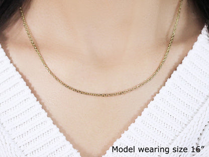 18k Diamond Cut Cable Link Chain