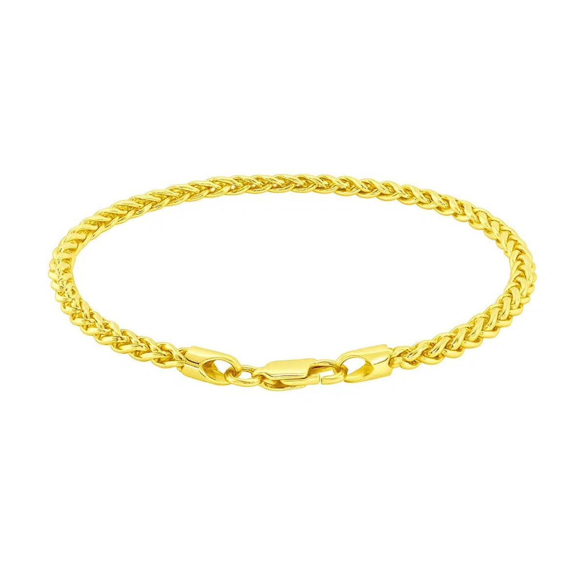 14k Yellow Gold Light Weight Wheat Bracelet  (3.20 mm)