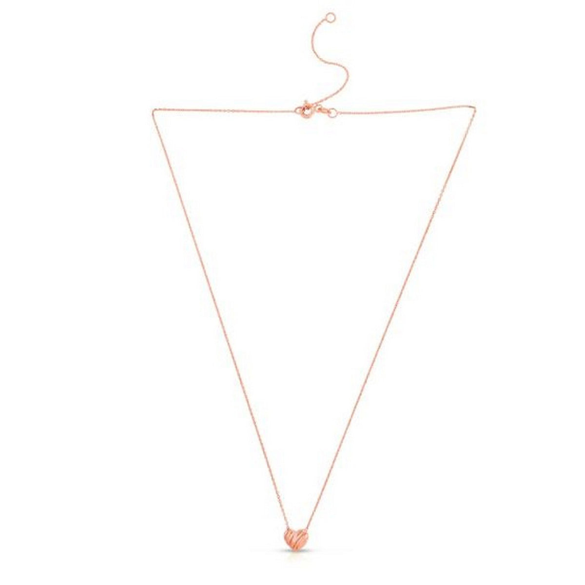 14k High Polish Scribbles Heart Necklace