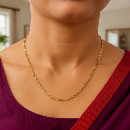 14k Yellow Gold French Cable Chain