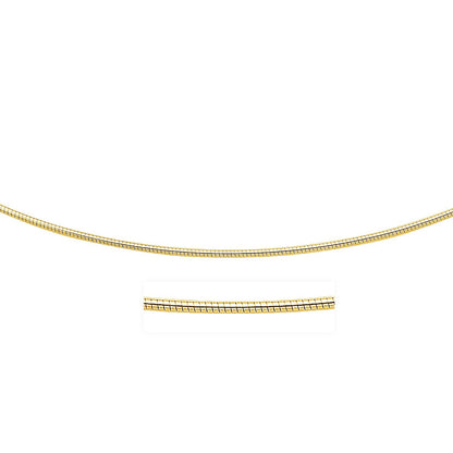 14k Necklace in a Round Omega Chain Style