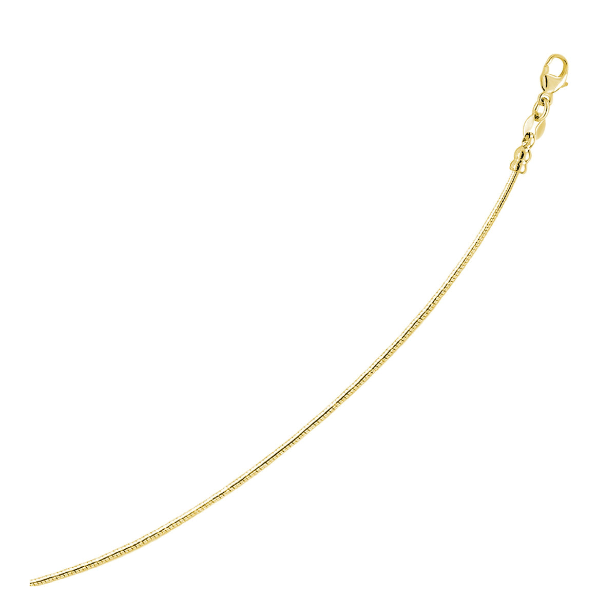 14k Necklace in a Round Omega Chain Style