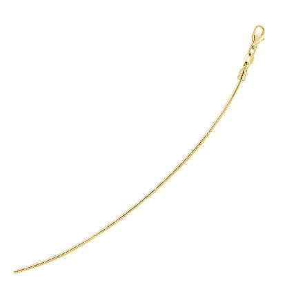 14k Necklace in a Round Omega Chain Style