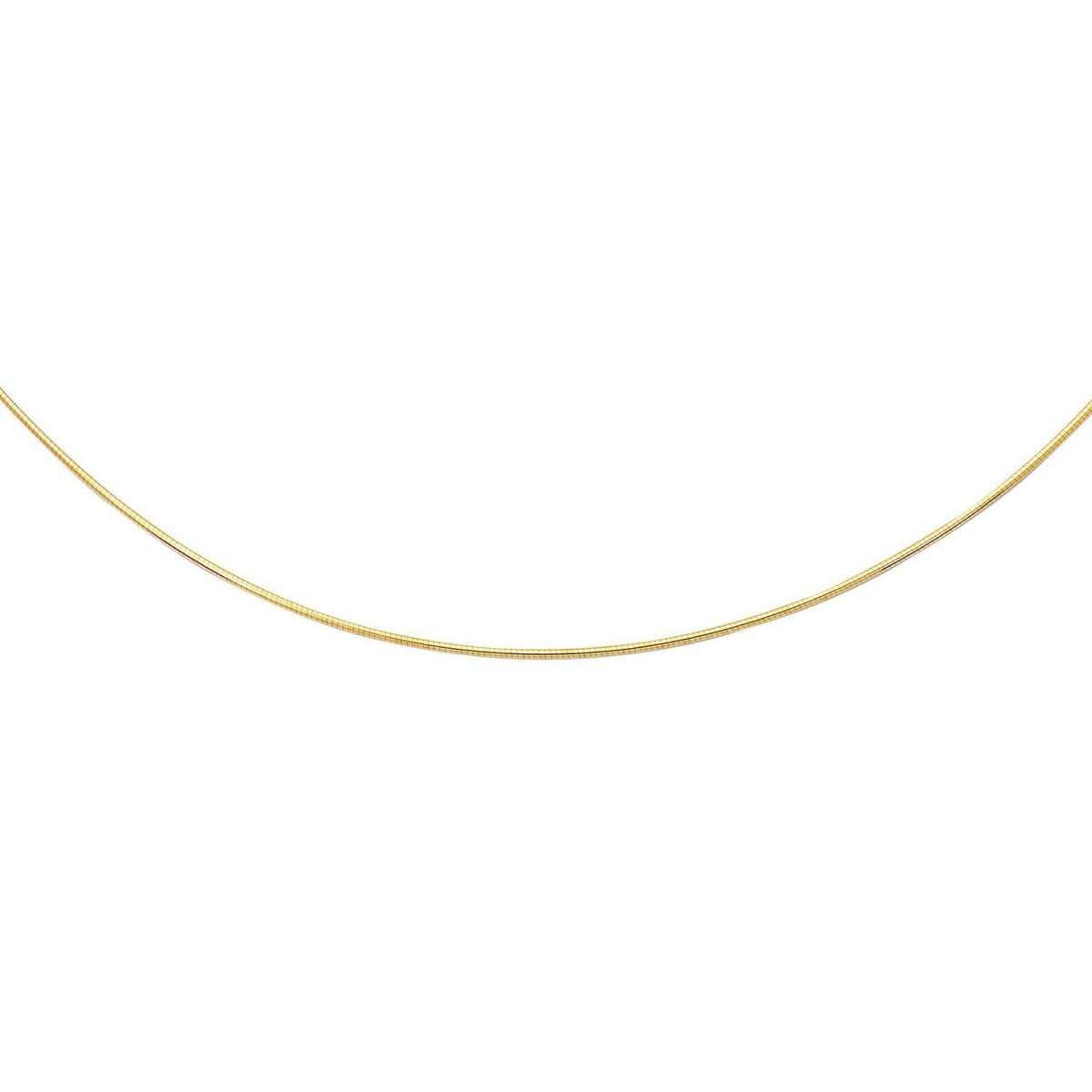14k Necklace in a Round Omega Chain Style
