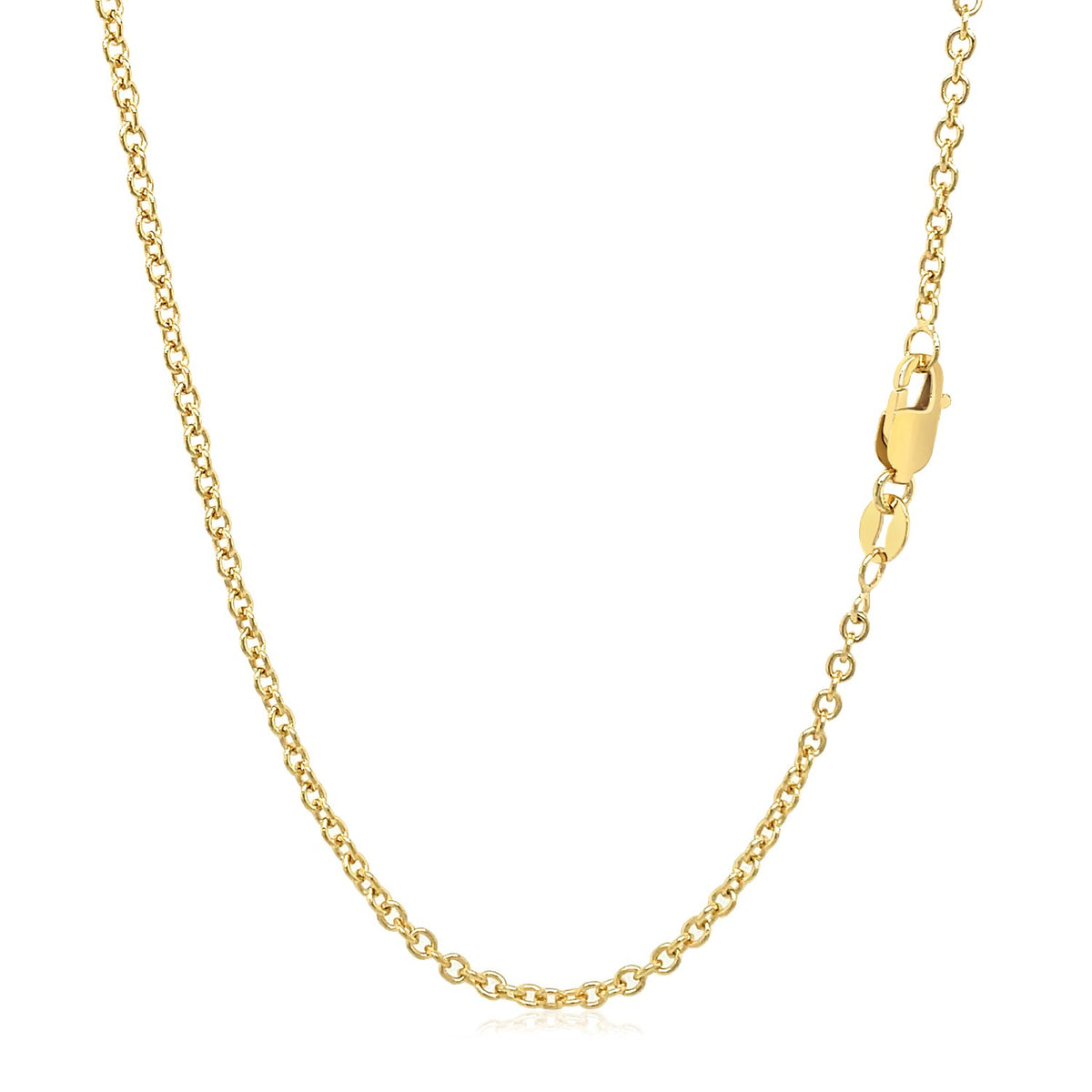 14k Yellow Gold Round Cable Link Chain