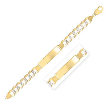 14k Yellow Gold Pave Curb ID Bracelet (5.00 mm)