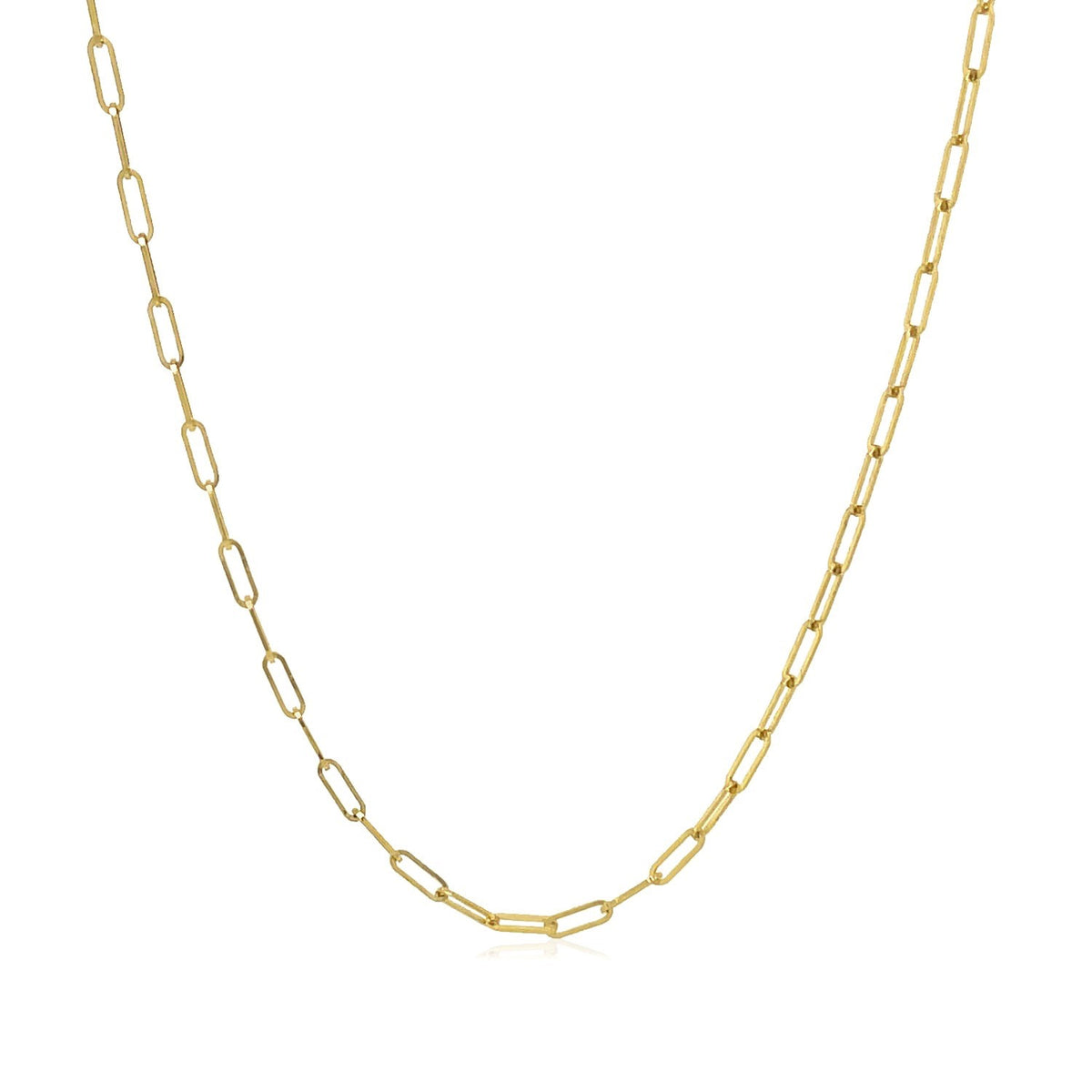 18K Fine Paperclip Chain (1.50 mm)