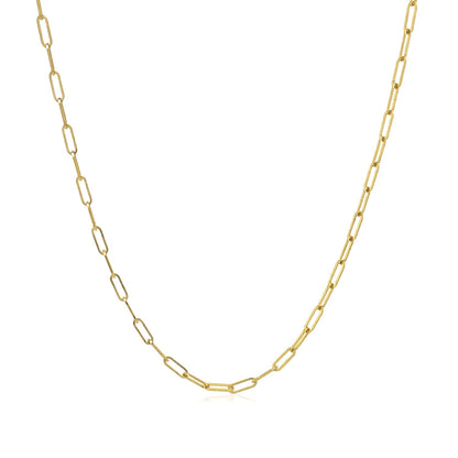 18K Fine Paperclip Chain (1.50 mm)