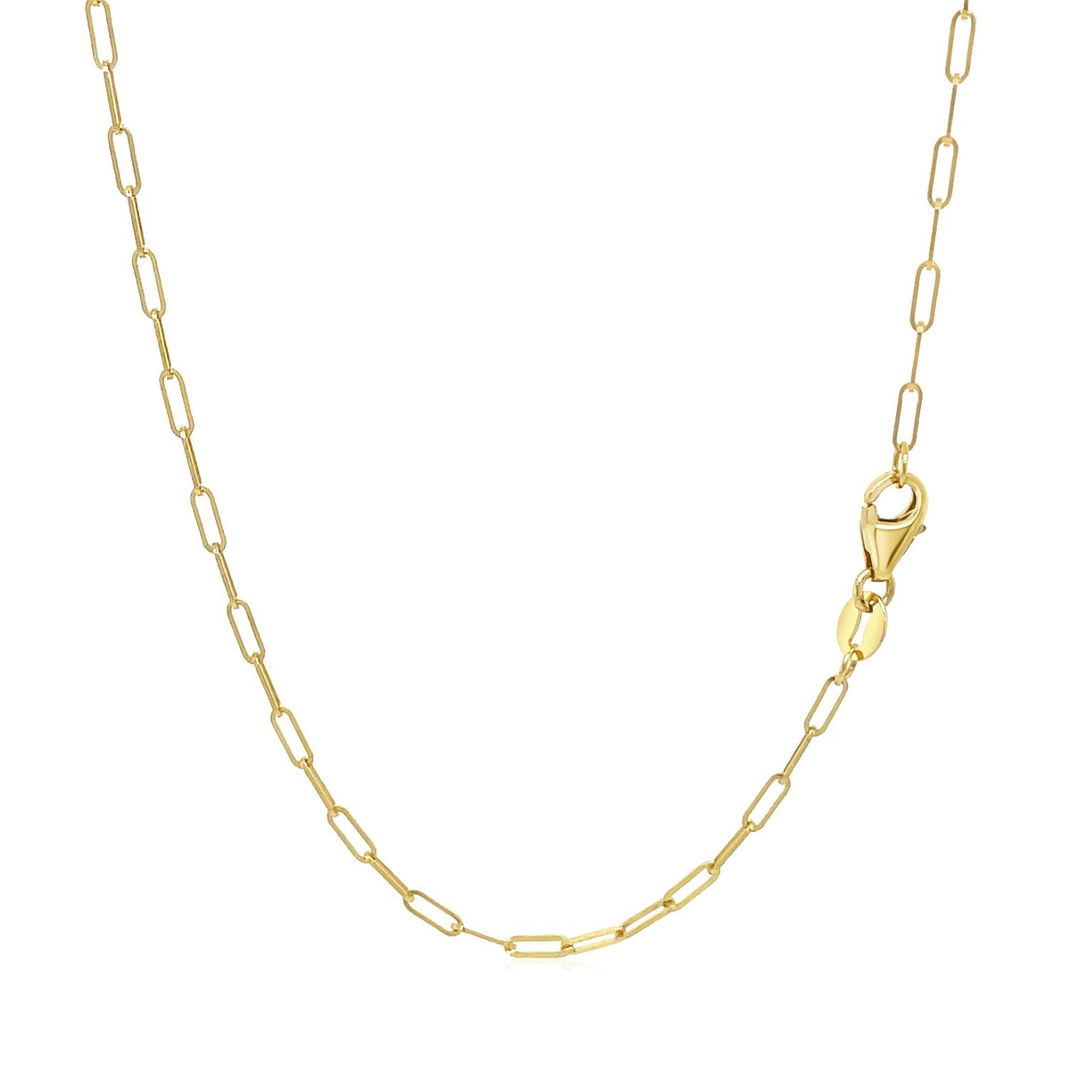 18K Fine Paperclip Chain (1.50 mm)