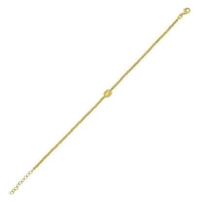 14K Yellow Gold Virgin Mary Bracelet