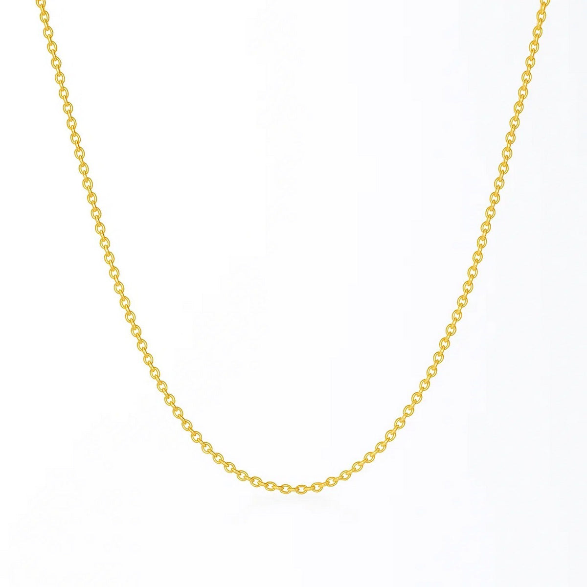 14k Yellow Gold Round Cable Link Chain