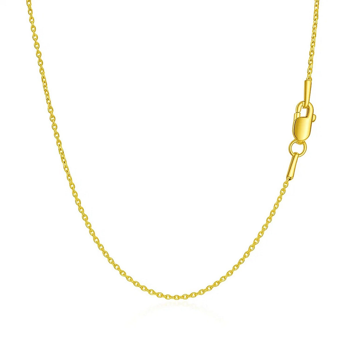 14k Yellow Gold Round Cable Link Chain