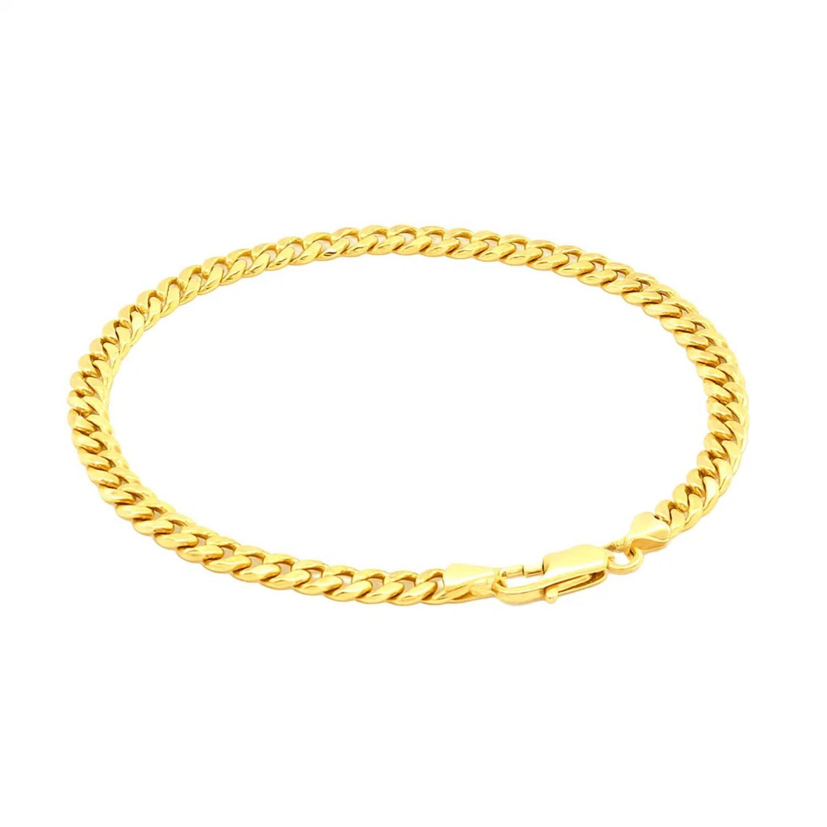 14k Miami Cuban Semi Solid Bracelet (4.50 mm)