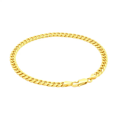 14k Miami Cuban Semi Solid Bracelet (4.50 mm)