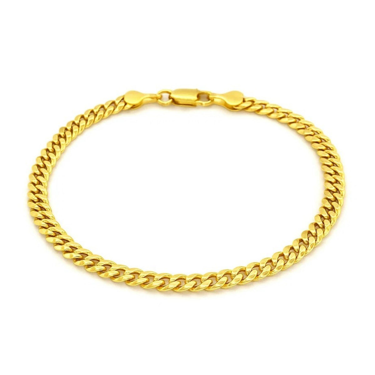 14k Miami Cuban Semi Solid Bracelet (4.50 mm)