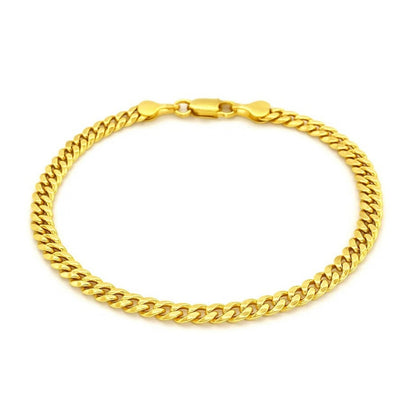 14k Miami Cuban Semi Solid Bracelet (4.50 mm)