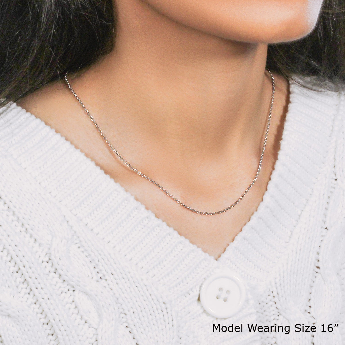 18k Diamond Cut Cable Link Chain