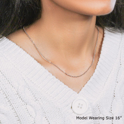 18k Diamond Cut Cable Link Chain