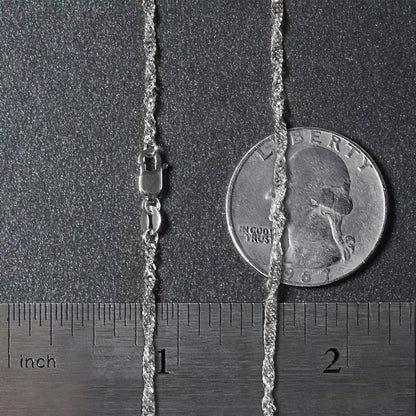 14k White Gold Singapore Chain (1.80 mm)