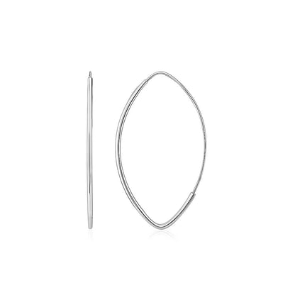 14k Polished Long Marquise Motif Earrings
