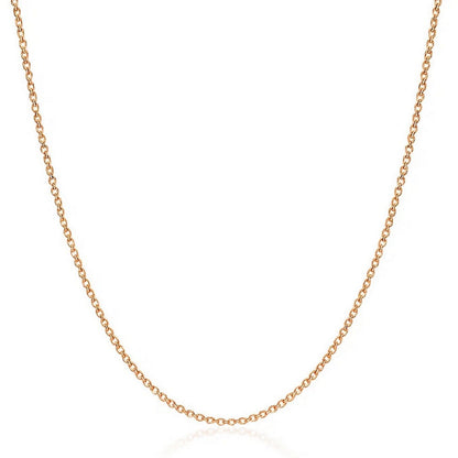 14k Rose Gold Diamond Cut Cable Link Chain (1.30 mm)
