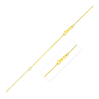 Extendable Box Chain in 14k (0.70 mm)