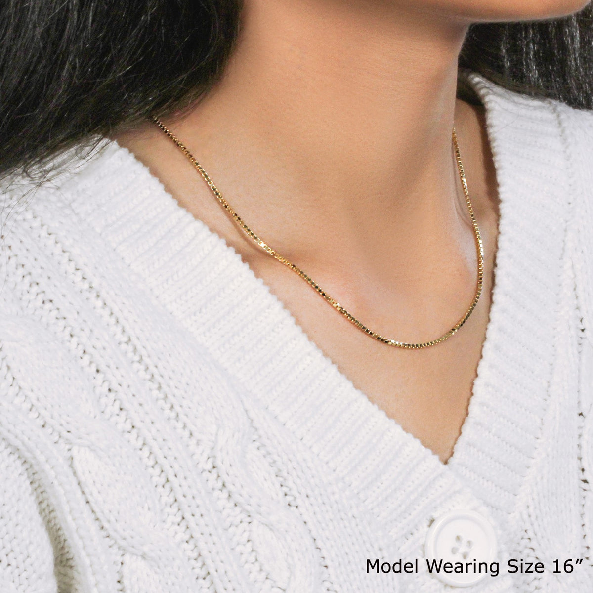 18k Yellow Gold Classic Box Chain