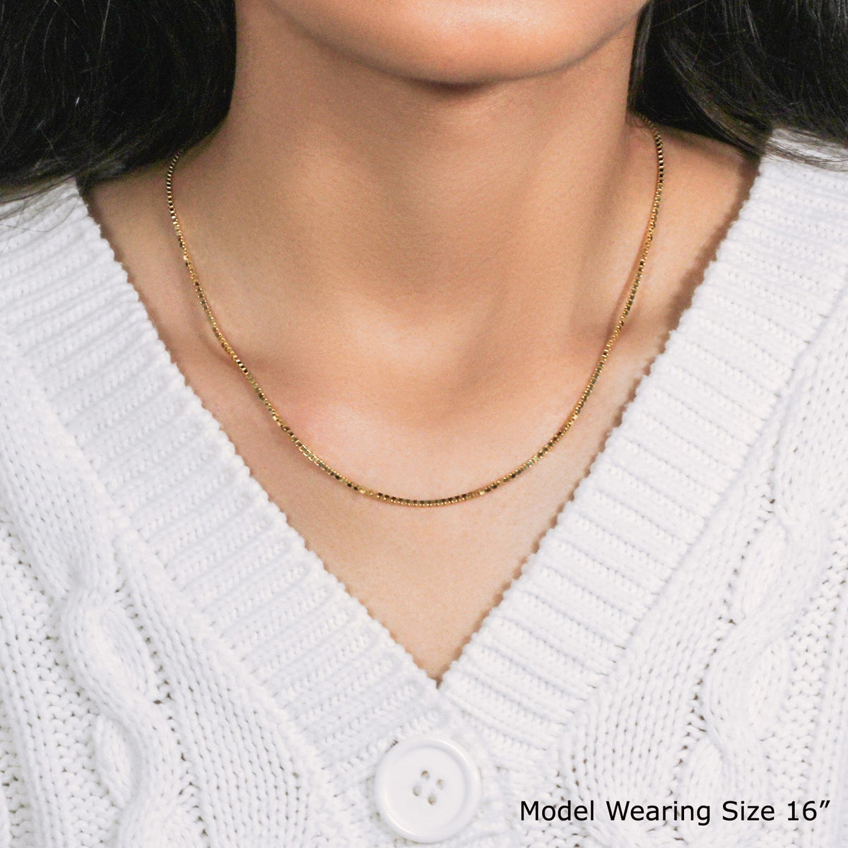 18k Yellow Gold Classic Box Chain