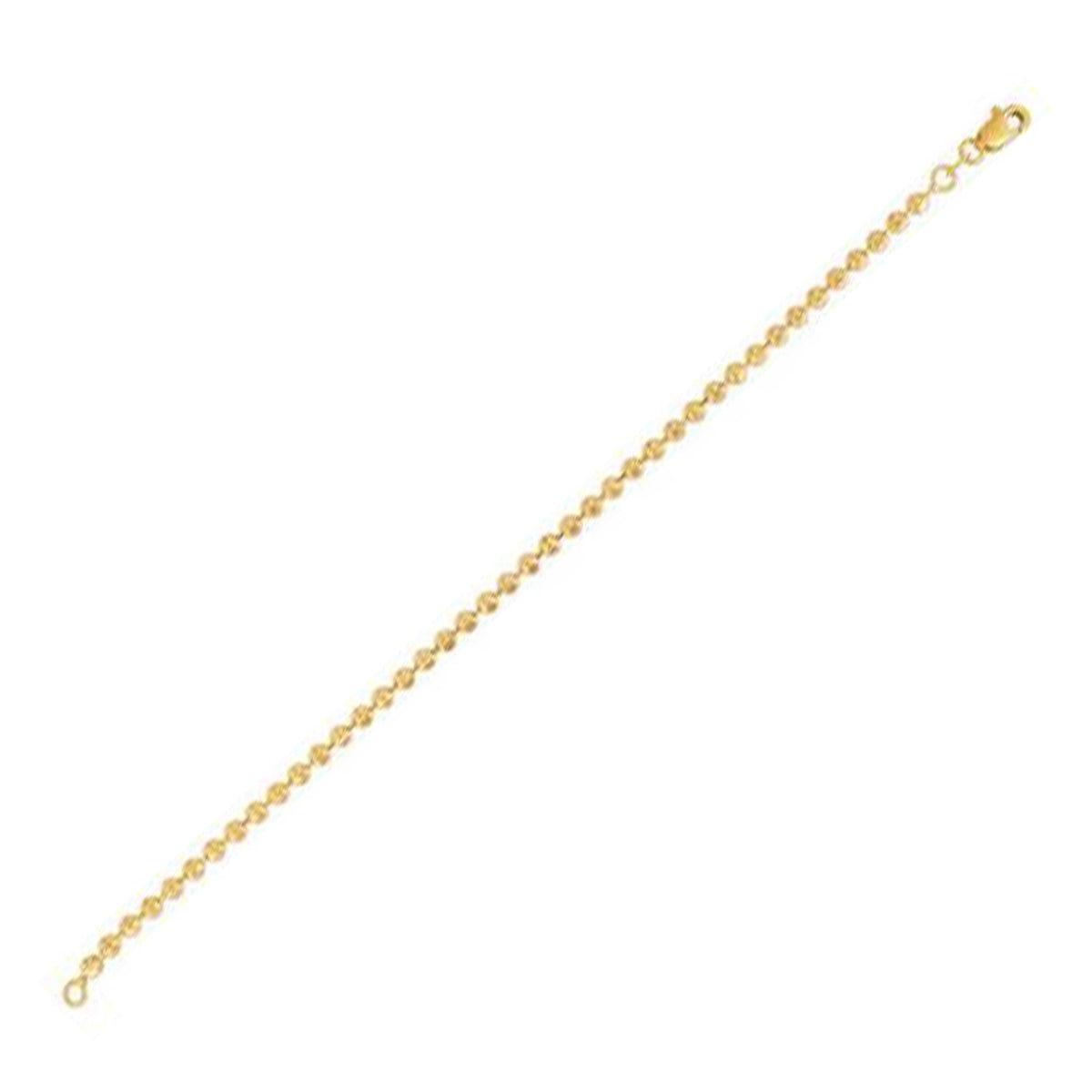 Moon Cut Bead Chain in 14k Yellow Gold