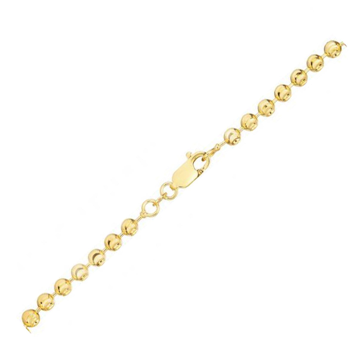 Moon Cut Bead Chain in 14k Yellow Gold