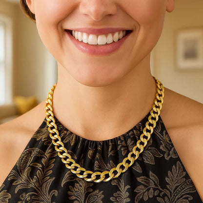 Solid Curb Chain in 14k Yellow Gold