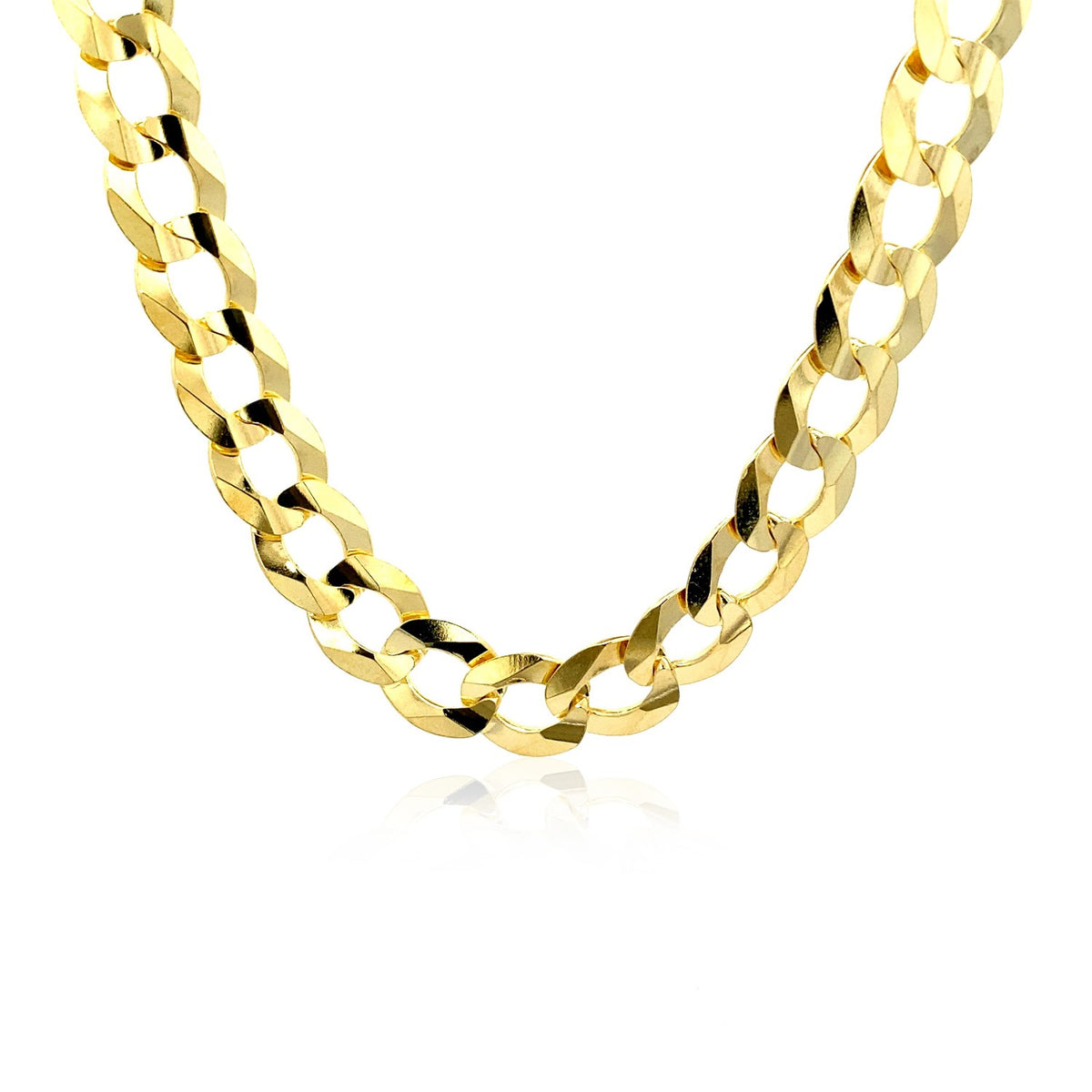 Solid Curb Chain in 14k Yellow Gold