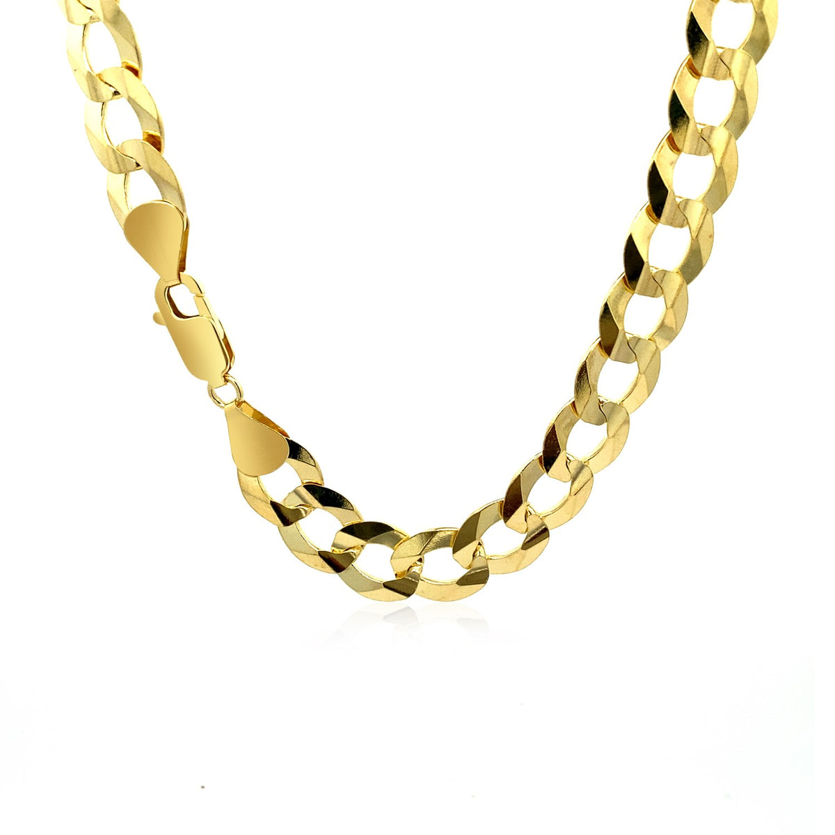 Solid Curb Chain in 14k Yellow Gold