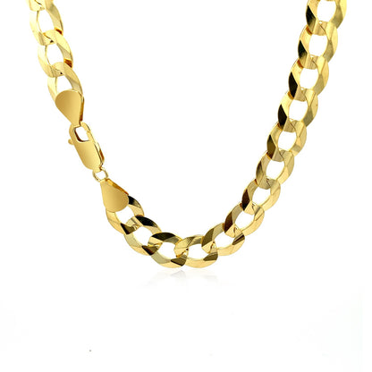 Solid Curb Chain in 14k Yellow Gold