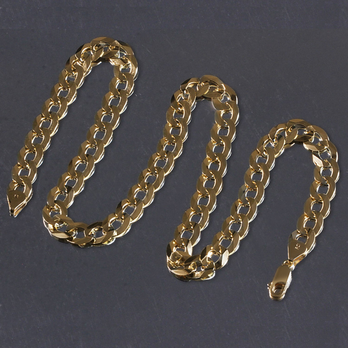 Solid Curb Chain in 14k Yellow Gold