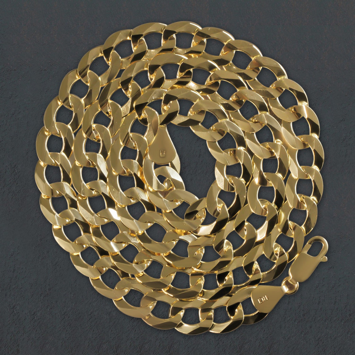 Solid Curb Chain in 14k Yellow Gold