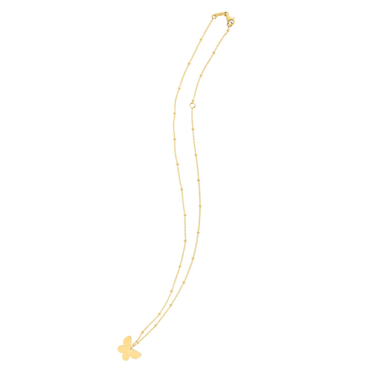 14k Yellow Gold Papillon Butterfly Necklace