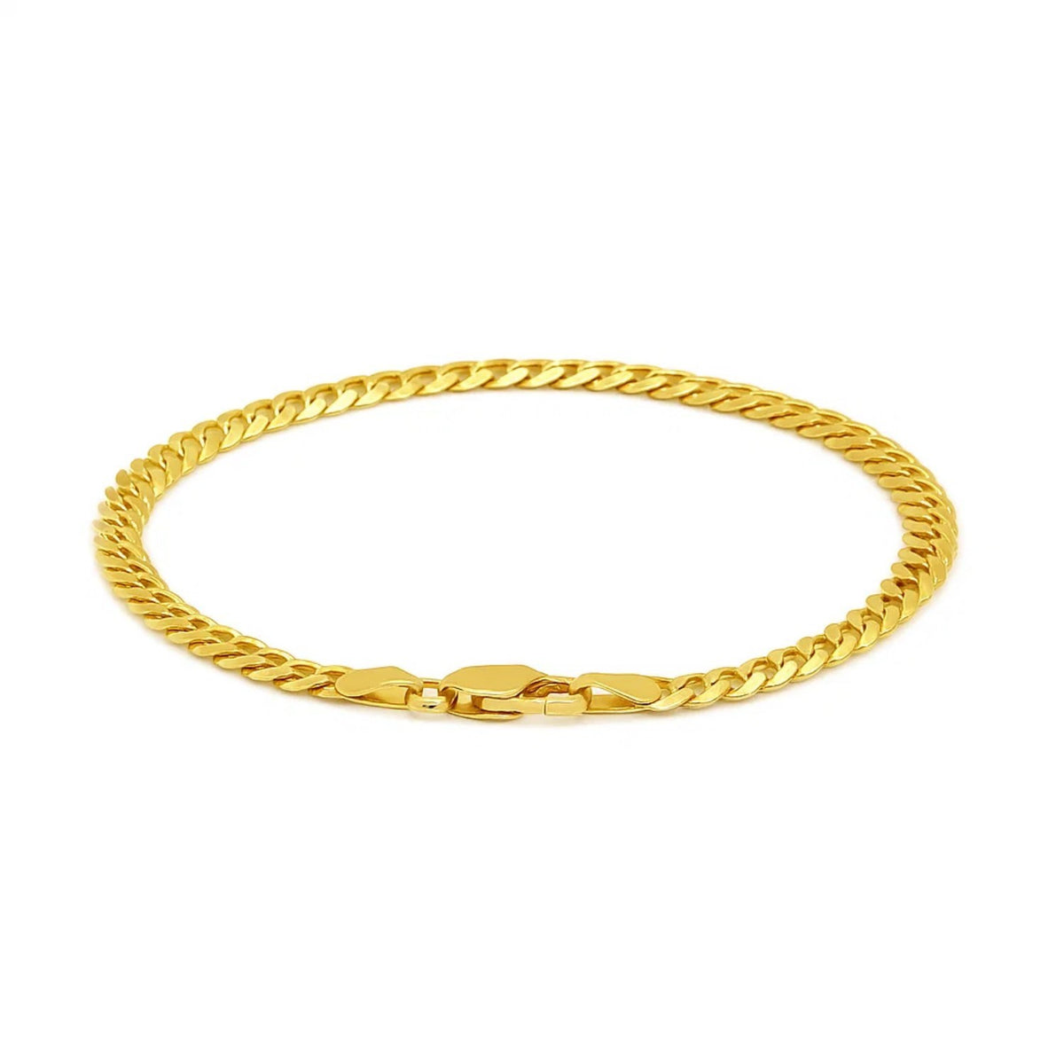 14k Solid Curb Bracelet (3.60 mm)
