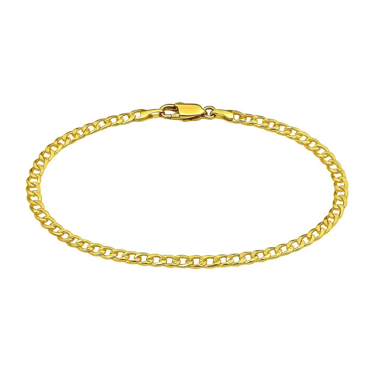 14k Solid Curb Bracelet (3.60 mm)
