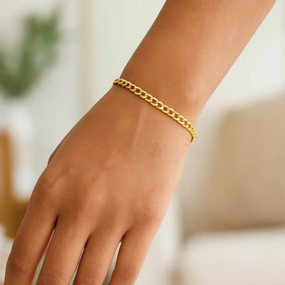 14k Solid Curb Bracelet (3.60 mm)